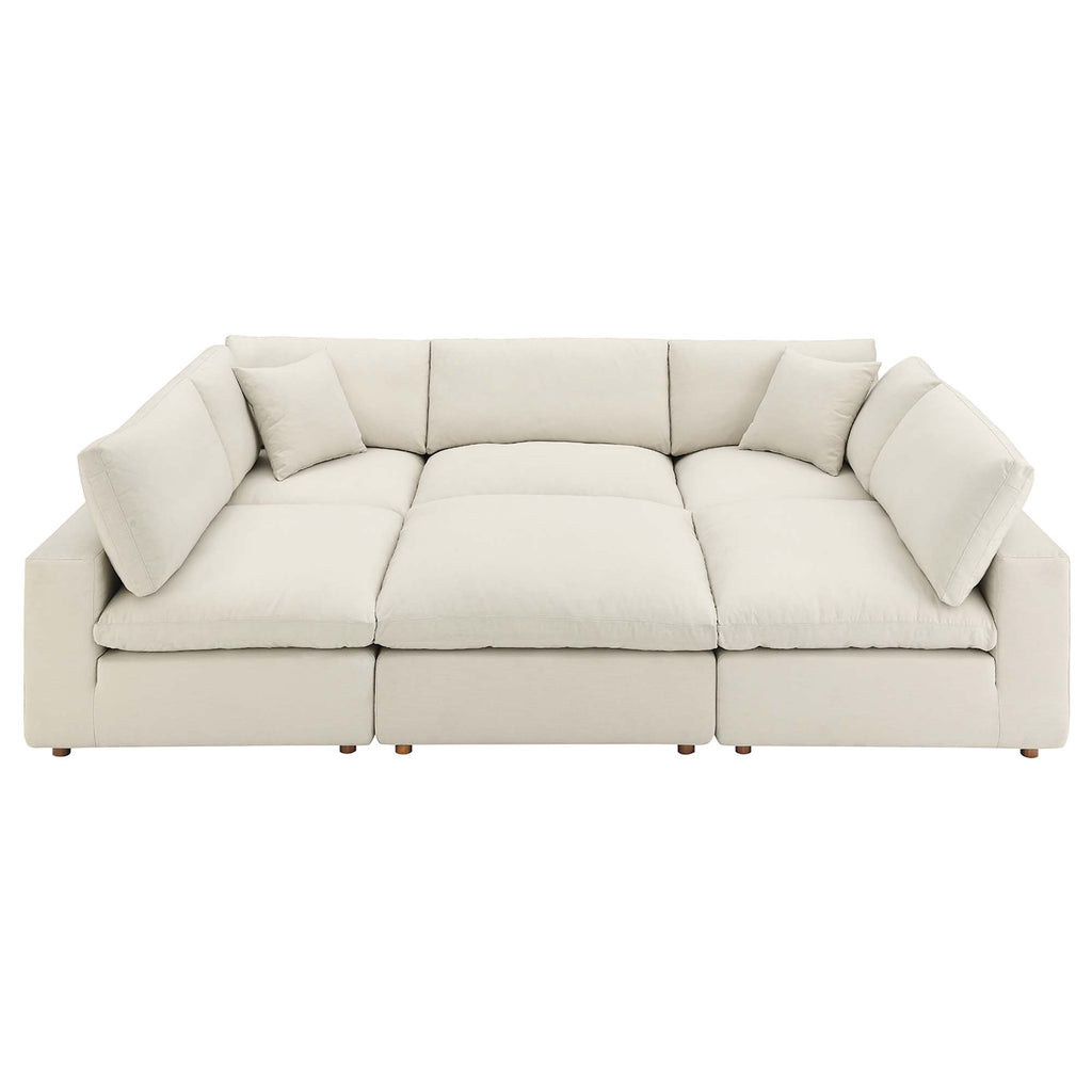 Modway Commix 6-Piece Down Filled Overstuffed Sectional Sofa