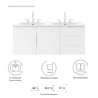 Modway Vitality 48" Double Sink Bathroom Vanity