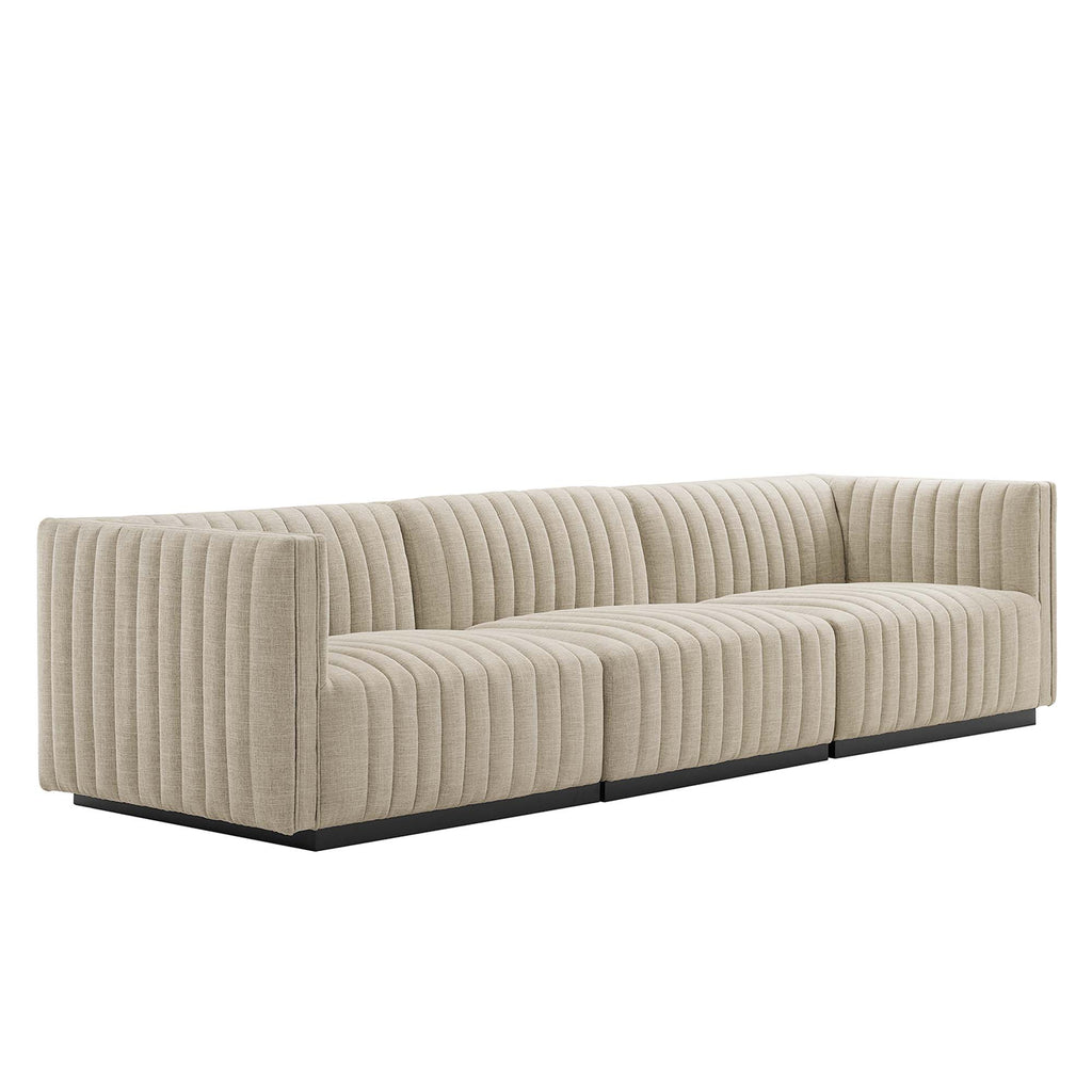 Modway Conjure Channel Tufted Upholstered Fabric Sofa  