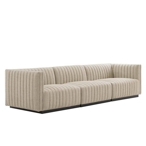 Modway Conjure Channel Tufted Upholstered Fabric Sofa  