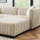 Modway Conjure 4-Piece Channel Tufted Upholstered Fabric Sectional Sofa