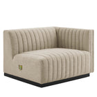 Modway Conjure 4-Piece Channel Tufted Upholstered Fabric Sofa