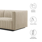 Modway Conjure 4-Piece Channel Tufted Upholstered Fabric Sofa