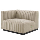 Modway Conjure 4-Piece Channel Tufted Upholstered Fabric Sofa