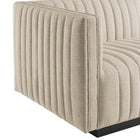 Modway Conjure 4-Piece Channel Tufted Upholstered Fabric Sofa