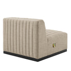 Modway Conjure 4-Piece Channel Tufted Upholstered Fabric Sofa