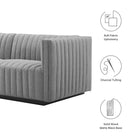 Modway Conjure 4-Piece Channel Tufted Upholstered Fabric Sofa