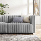 Modway Conjure 4-Piece Channel Tufted Upholstered Fabric Sofa