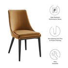 Modway Viscount Accent Performance Velvet Dining Chairs Set of 2