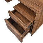 Modway Render Wood Desk and File Cabinet Set