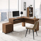 Modway Render Wood Desk and File Cabinet Set