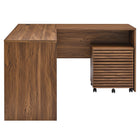 Modway Render Wood Desk and File Cabinet Set