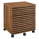 Modway Render Wood Desk and File Cabinet Set