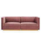 Modway Sanguine Channel Tufted Performance Velvet Modular Sectional Sofa Loveseat