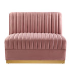 Modway Sanguine Channel Tufted Performance Velvet 4-Seat Modular Sectional Sofa