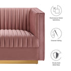 Modway Sanguine 5-Piece Channel Tufted Performance Velvet Modular Sectional Sofa