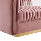 Modway Sanguine 5-Piece Channel Tufted Performance Velvet Modular Sectional Sofa