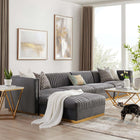 Modway Sanguine 5-Piece Channel Tufted Performance Velvet Modular Sectional Sofa