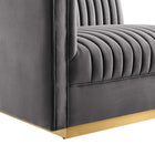Modway Sanguine 5-Piece Channel Tufted Performance Velvet Modular Sectional Sofa