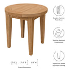 Modway Brisbane 6-Piece Teak Wood Outdoor Patio Set