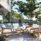 Modway Brisbane 6-Piece Teak Wood Outdoor Patio Set