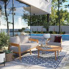 Modway Brisbane 3-Piece Teak Wood Outdoor Patio Set EEI-5834