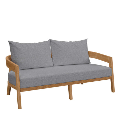 Modway Brisbane 3-Piece Teak Wood Outdoor Patio Set  