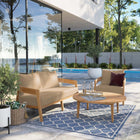 Modway Brisbane 3-Piece Teak Wood Outdoor Patio Set EEI-5834