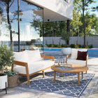 Modway Brisbane 3-Piece Teak Wood Outdoor Patio Set EEI-5834