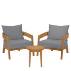 Modway Brisbane 3-Piece Teak Wood Outdoor Patio Set