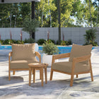 Modway Brisbane 3-Piece Teak Wood Outdoor Patio Set