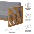Modway Carlsbad 6-Piece Teak Wood Outdoor Patio Set