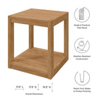 Modway Carlsbad 6-Piece Teak Wood Outdoor Patio Set