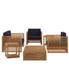 Modway Carlsbad 6-Piece Teak Wood Outdoor Patio Set