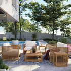 Modway Carlsbad 6-Piece Teak Wood Outdoor Patio Set