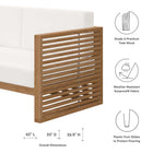 Modway Carlsbad 3-Piece Teak Wood Outdoor Patio Set EEI-5837
