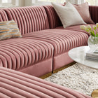 Modway Sanguine 6-Piece Channel Tufted Performance Velvet Modular Sectional Sofa