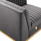 Modway Sanguine 6-Piece Channel Tufted Performance Velvet Modular Sectional Sofa