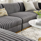 Modway Sanguine 6-Piece Channel Tufted Performance Velvet Modular Sectional Sofa
