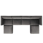 Modway Sanguine 6-Piece Channel Tufted Performance Velvet Modular Sectional Sofa