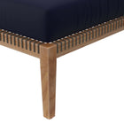 Modway Clearwater Outdoor Patio Teak Wood Ottoman