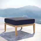 Modway Clearwater Outdoor Patio Teak Wood Ottoman