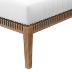Modway Clearwater Outdoor Patio Teak Wood Ottoman