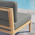 Modway Clearwater Outdoor Patio Teak Wood Armless Chair