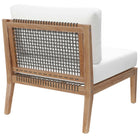 Modway Clearwater Outdoor Patio Teak Wood Armless Chair