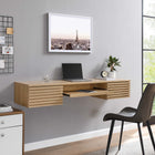 Modway Render Wall Mount Wood Office Desk