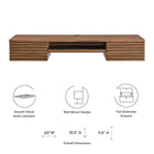 Modway Render Wall Mount Wood Office Desk
