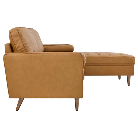 Modway Valour 98" Leather Sectional Sofa  