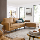 Modway Valour 98" Leather Sectional Sofa