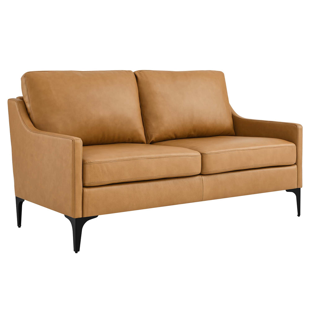 Modway Corland Leather Loveseat  